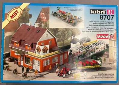 Kibri H0 Art 8707 Florist mit Gewächshaus Neu/OVP