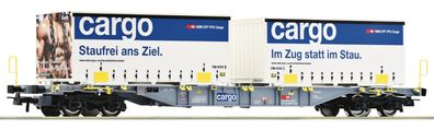 Roco H0 6600028 Containertragwagen der SBB Cargo Neu/OVP