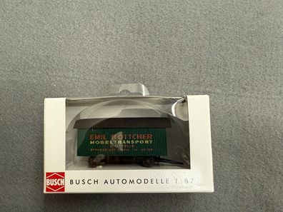 Busch H0 1:87 59963 Möbelanhänger grün Neu/OVP
