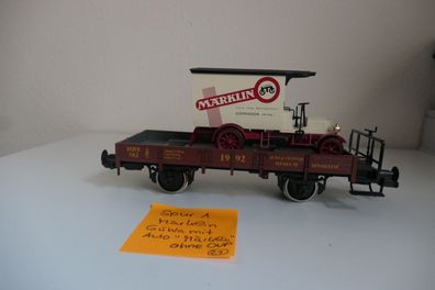 Märklin Spur 1 Sinsheim Museum 1992 Niederbordwagen mit LKW Epoche 1
