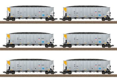 Trix H0Hopper car set 6-teilig der USA mit Kohle beladen Neu/OVP