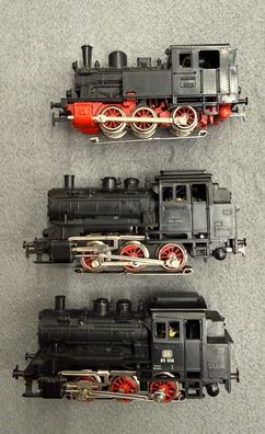 Märklin H0 Konvolut 3x Tender-Dampflokomotiven Analog teilw. ohne OVP (K2)