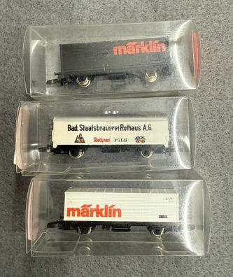 Märklin Spur Z 3x Güterwagen gebraucht ohne OVP (A9)