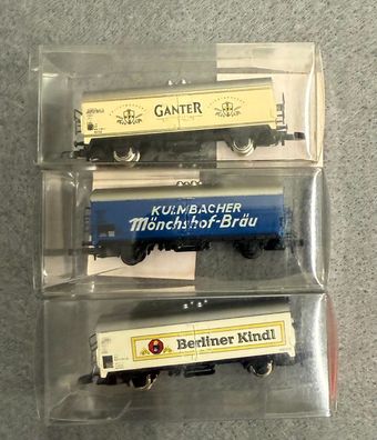 Märklin Spur Z 3x Bierwagen gebraucht ohne OVP (A7)