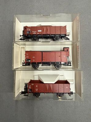 Fleischmann H0 5825, 5706 & 5704 3x Güterwagen der DRG Top/OVP