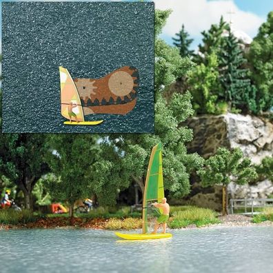 Busch H0 5486 See mit Surfer bewegt Neu/OVP