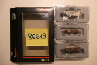 Märklin Z Miniclub Art 86610 Gueterwagenset 3-teilig Org-Kt/neuw