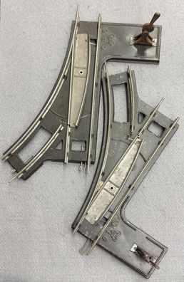 Märklin Spur 0 Handweichenpaar Sehr guter Zustand rechts/links 30er Jahre