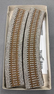 Tillig H0 86555 8x Gleisbettung Bogen R41 hell Neu/OVP