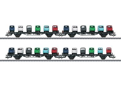 Märklin H0 45099 Autotransportwagen-Set der DB 4 Wagen Inhalt Neu/OVP