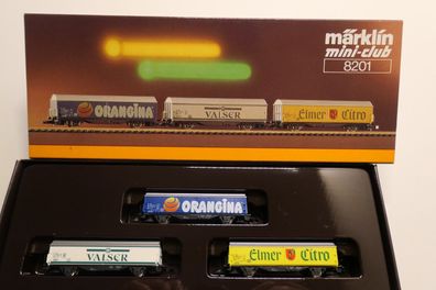 Märklin Z Miniclub 8201 3-teil Güterwagenset der SBB Org-Kt/neuw