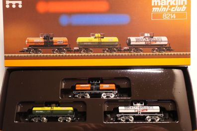 Märklin Z Miniclub 8214 USA Kesselwagenset 3-teilig Org-Kt/neuw