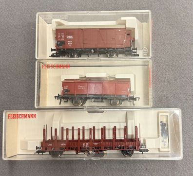 Fleischmann H0 5330K, 5210 & 5226 Güterwagen der DRG Top/OVP