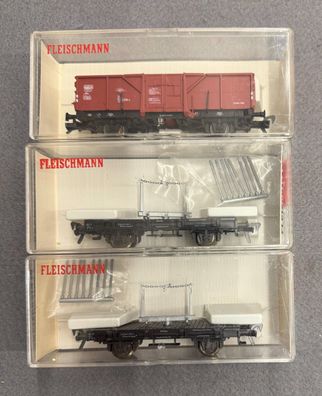 Fleischmann H0 5502 & 2x 5220 Güterwagen der DB Top/OVP