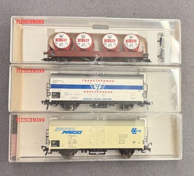 Fleischmann H0 5340, 5341 & 5229 Güterwagen der DB Top/OVP