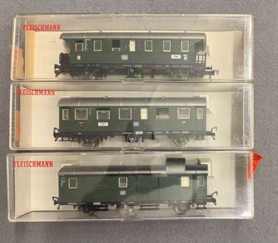 Fleischmann H0 5060, 5061 & 5062 Konvolut Personenwagen der DB Top/OVP (A)