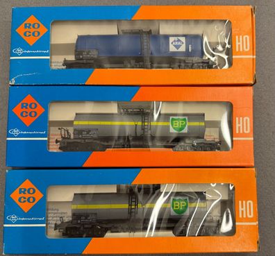 Roco H0 2x 4356 B & 4356 C Konvolut Kesselwagen Top/OVP (D)