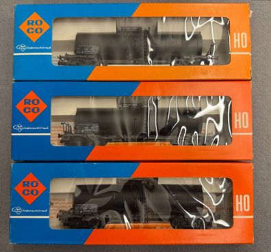 Roco H0 4355 C & 2x 4356 C Konvolut Kesselwagen Top/OVP (A)