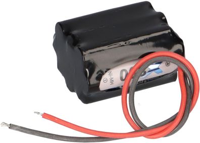 Notleuchtenakku 12V 800mAh NiMH NIMH1208P – F3 + 4+3 AAA, 30cm Kabel