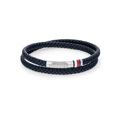 Tommy Hilfiger - 2790549 - Armband - Herren - Leder - blau - 19cm