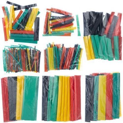 Rosfix Set Schrumpfschläuche 328 Stk – Polyolefin 2:1 | Ø1–14 mm, 5 Farben