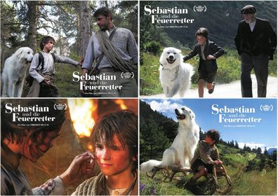 Sebastian und die Feuerretter - 4 Original Kino-Aushangfotos - Filmposter