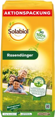 Solabiol Bio Rasendünger Aktionspackung 15 kg Sack für 500m²