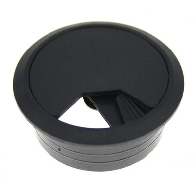 Kabeldurchlaß 80 mm schwarz Kabeldurchführung Kabeldose Kabelführung Kunststoff