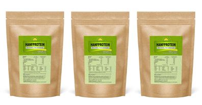Hanfprotein Pulver 3 kg 50% Eiweiß, deutsche Landwirtschaft, Magnesium, Bonemis®