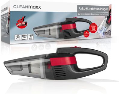 CLEANmaxx Akku-Handstaubsauger kabellos 3500 Pa LED Fugendüse