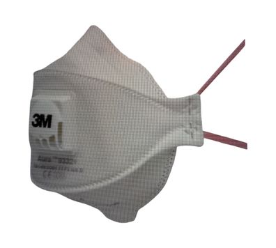 3M Aura 9332+ FFP3 Atemschutzmaske Einwegmaske mit Ventil 5 Stück Weiß