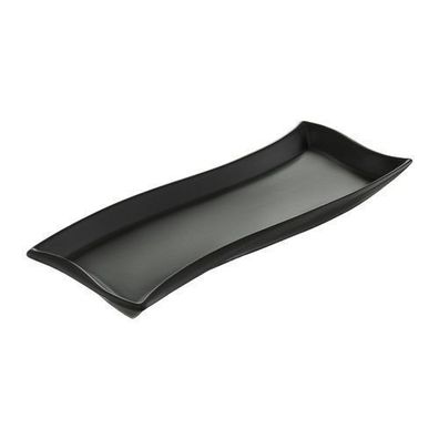 Servierplatte Servierteller Salsa Fala 35 x 12 cm schwarz Ambition