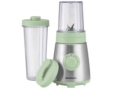 Silvercrest Smoothie Maker SSME 300 A2, 300 W, grün, m. 2 Trinkbechern