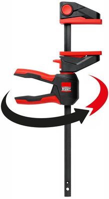 BESSEY Einhandzwinge mit drehbarem Griff EZ360M 300 mm