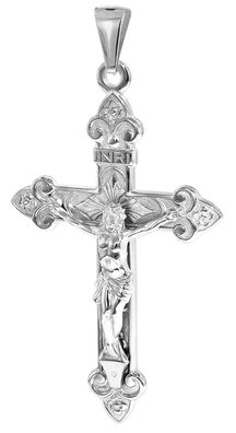 trendor Schmuck Kreuz-Anhänger für Damen und Herren 925 Silber 40 mm 35788