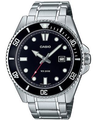 Casio Collection Herren-Taucheruhr Stahl/Schwarz MDV-107D-1A1VEF