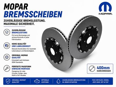Bremsscheiben VA Challenger, Charger Bj:21-23 SRT & Hellcat (mit 400mm Scheibendur