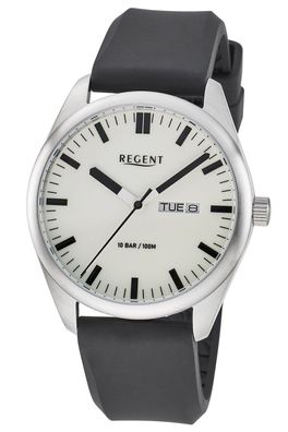 Regent Herrenuhr Gut Ablesbar Edelstahl/Grau F-1588