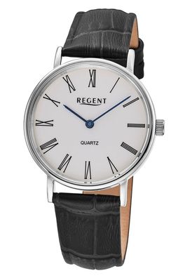 Regent Damenuhr Quarz Gut Ablesbar Schwarz/Weiß F-1576