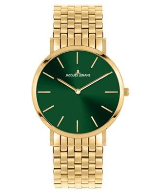 Jacques Lemans Damenuhr Nizza Goldfarben/Grün 1-2172N