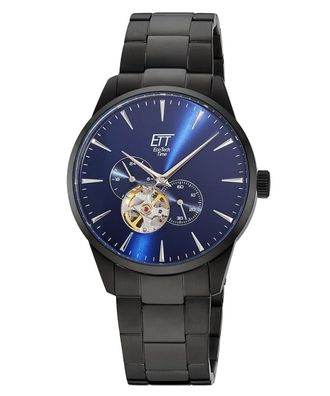 ETT Eco Tech Time Herren-Automatikuhr Motion Drive Schwarz/Blau EGS-40405-31M