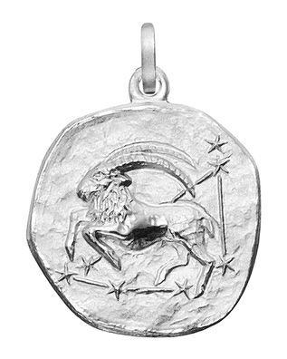 trendor Schmuck Sternzeichen Steinbock 925 Silber Anhänger Ø 16 mm 21218-01