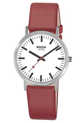 Boccia Damenuhr Titan mit Lederband Toffee Pink 3380-02