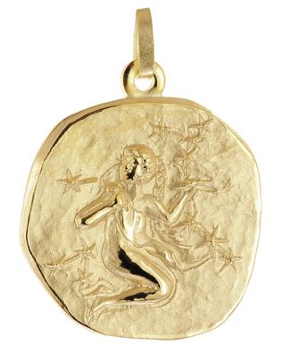 trendor Schmuck Anhänger Sternzeichen Jungfrau 925 Silber Vergoldet Ø 20 mm 21300-09