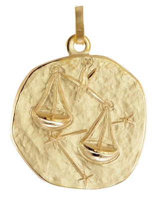 trendor Schmuck Anhänger Sternzeichen Waage 925 Silber Vergoldet Ø 20 mm 21300-10