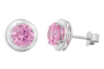 trendor Schmuck Damen-Ohrringe 925 Silber Ohrstecker Synth. Topas 21326-20