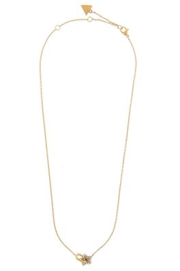 Guess Schmuck Damen-Kette Stern mit Kristallen Goldfarben JUBN05537JWYG