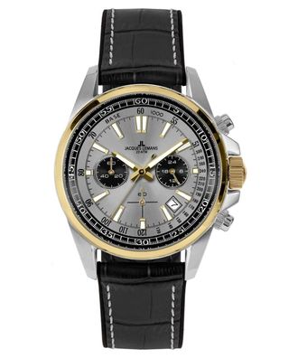 Jacques Lemans Herrenuhr Chronograph Liverpool Schwarz/Grau 1-2117ZL