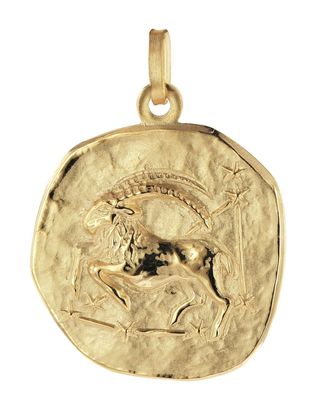trendor Schmuck Anhänger Steinbock Sternzeichen 925 Silber Vergoldet ? 20 mm 21300-0