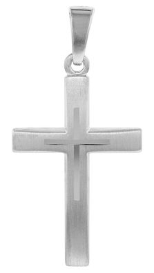 trendor Schmuck Kreuz-Anhänger für Damen und Jugendliche 925 Silber 21 x 14 mm 21557